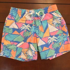 Chubbies swim trunks Oceanside trees pink small